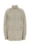 Sportmax Grey Wool Blend Edicola Oversize Sweater In Grigio Perla