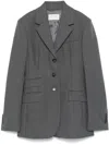 Sportmax Grey Wool Single-breasted Jacket In Gray