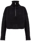 Sportmax Half-zip Sweater In Black
