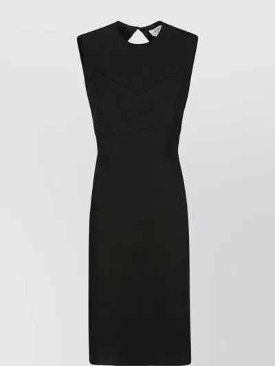Sportmax Halter Neckline Fitted Waist Midi Dress In Black