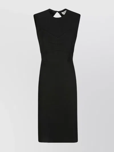 Sportmax Halter Neckline Fitted Waist Midi Dress In Black