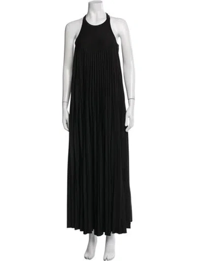 Pre-owned Sportmax Halterneck Long Dress In Black