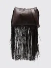 Sportmax Max Mara  "soffyfringes" Maxi Soft Fringes Bag In Brown