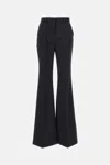 Sportmax Hangar Virgin Wool Flared Pants In Black