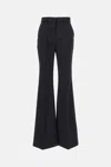 Sportmax Hangar Virgin Wool Flared Pants In Black