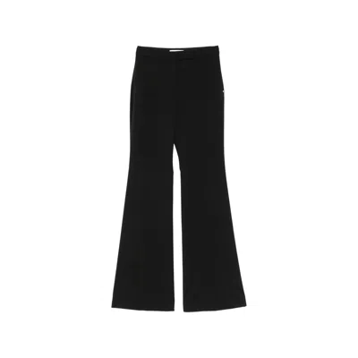 Sportmax Hangar Pressed-crease Flared Trousers In Black