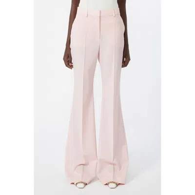 Sportmax Hangar Virgin Wool Flare Leg Trousers In Pink