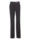 Sportmax Black Straight Trousers With Button Detail In Black
