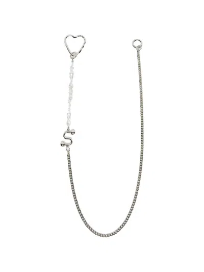 Sportmax Heart-motif Chain In Gray