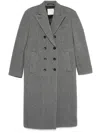 Sportmax Herringbone Coat In Black