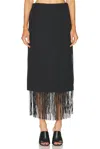 Sportmax Hiberis Fringed Midi Skirt In Black