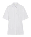 Sportmax Sleeveless Goloso Shirt With Raw-cut Details In White