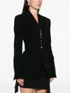Sportmax Tailored Blazer With Notched Lapel And Metallic Buttons In Black