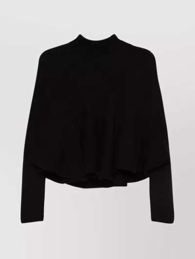 SPORTMAX HIGH NECK SLEEVELESS TOP WITH PEPLUM HEM