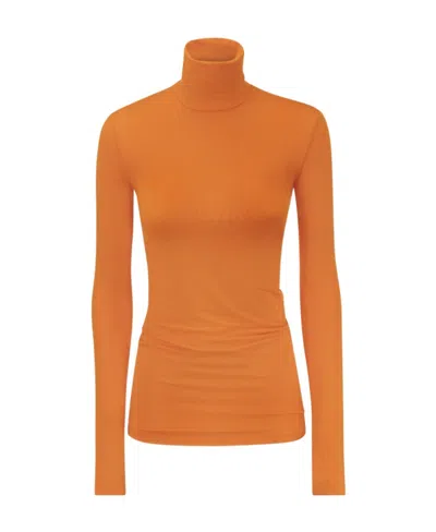 Sportmax High-necked Sweater In Orange