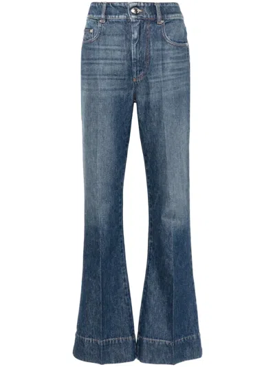 Sportmax High-rise Bootcut Jeans In Blue