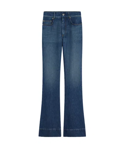 Sportmax High-rise Denim Pants In Blue
