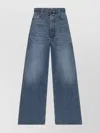 Sportmax High-rise Wide-leg Denim Trousers With Belt Loops In Blue
