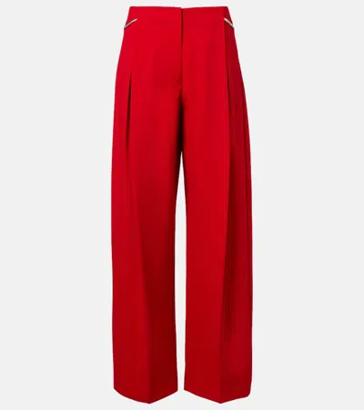 Sportmax High-rise Wide-leg Pants In Red