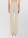 Sportmax High Waist Flared Trousers With Back Pockets In Neutral