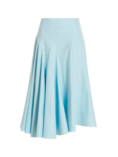 Sportmax High Waist Pleated Skirt In Blue