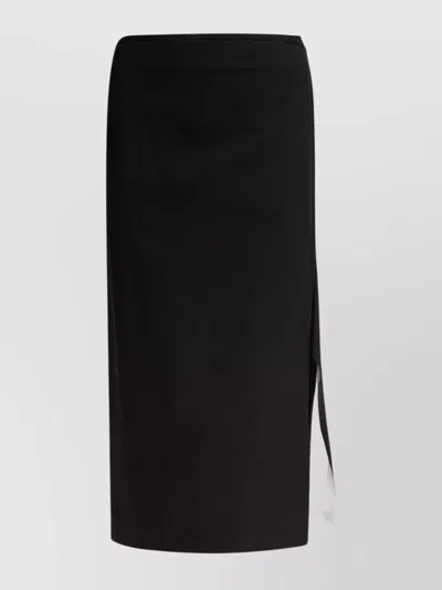 Sportmax High Waist Side Slit Skirts In Black