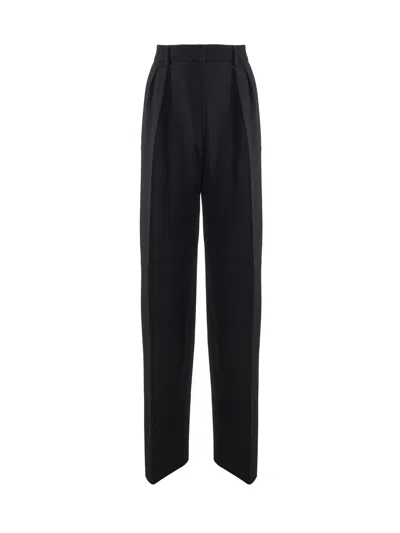Sportmax High Waist Straight Leg Trousers In Black