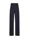 Sportmax Mid-rise Straight Leg Trousers In Blue