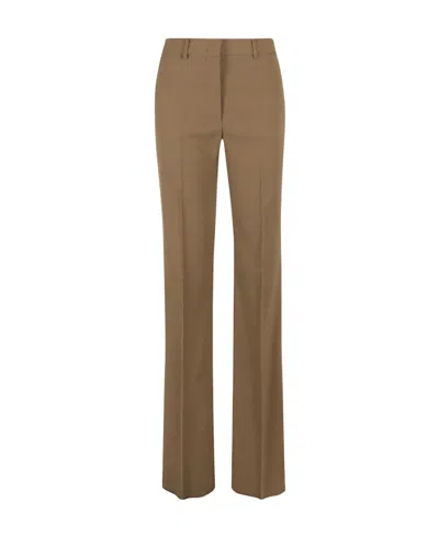 Sportmax High Waist Tailored Trousers In Brown