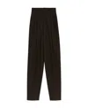 Sportmax High-waist Virgin Wool Trousers In Black