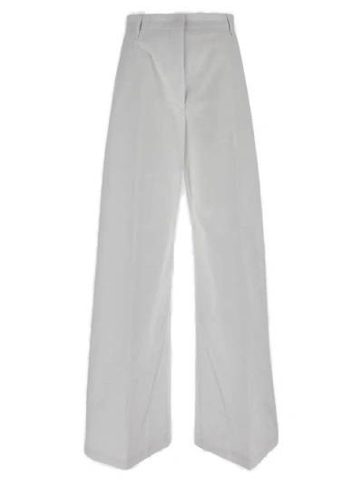 Sportmax High Waist Wide Leg Pants In White