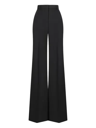 Sportmax High-waist Wide-leg Trousers In Black