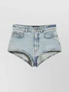 SPORTMAX HIGH-WAISTED AUTHENTIC DENIM MICRO SHORTS