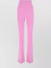 Sportmax High-waisted Flared Leg Trousers With Seam Detailing In Purple