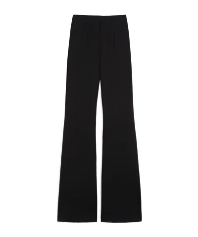 Sportmax High-waisted Flared Pants In Black