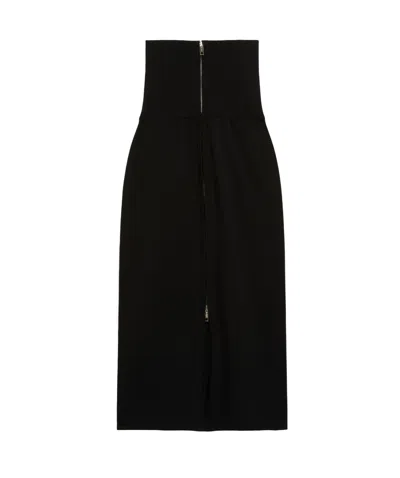 Sportmax High-waisted Knitted Skirt In Black