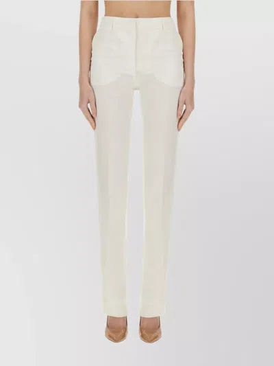 Sportmax High-waisted Straight Fit Trousers Raoul In White