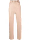 Sportmax High-waisted Straight-leg Trousers In Neutrals
