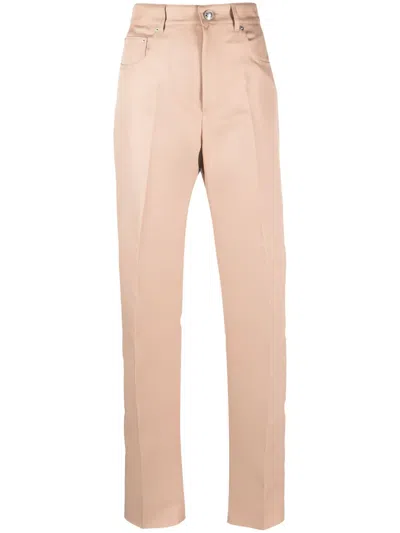 Sportmax High-waisted Straight-leg Trousers In Neutrals