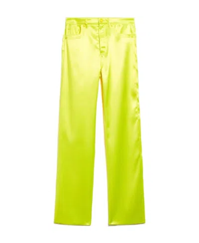 Sportmax High-waisted Straight Trousers In Bright Yellow