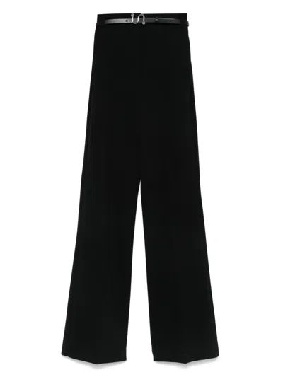 Sportmax High-waisted Trousers In Black