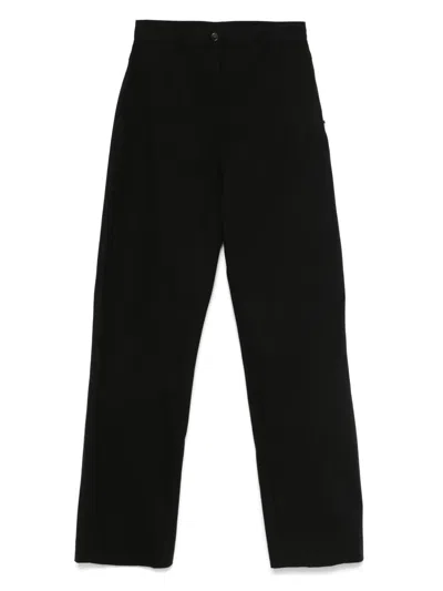 Sportmax High-waisted Trousers In Black