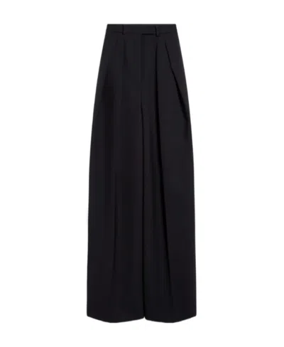 Sportmax High-waisted Wide-leg Trousers In Black