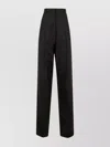 Sportmax High-waisted Wide Leg Trousers With Belt Loops In Blue