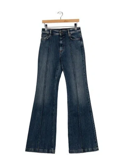 Pre-owned Sportmax High-rise Flared Jeans In Blue