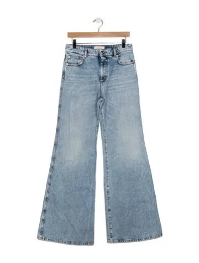 Pre-owned Sportmax High-rise Flared Jeans In Blue