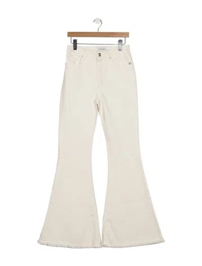 Pre-owned Sportmax High-rise Flared Jeans In Neutral