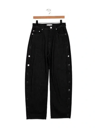 Pre-owned Sportmax High-rise Straight Leg Jeans In Black