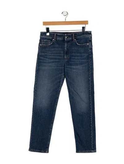 Pre-owned Sportmax High-rise Straight Leg Jeans In Blue