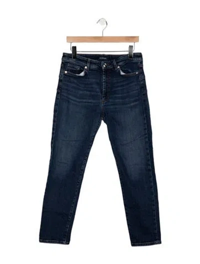 Pre-owned Sportmax High-rise Straight Leg Jeans In Blue